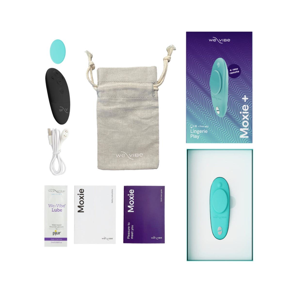 We-Vibe Moxie+ - Aqua - FRISKY BUSINESS SG