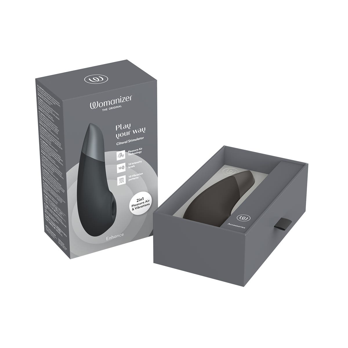Womanizer - Enhance 2-in-1 Clitoral Stimulator - Black