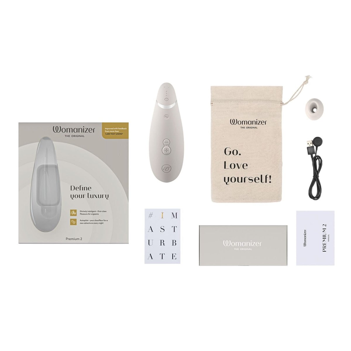 Womanizer Premium 2 - Warm Grey - FRISKY BUSINESS SG